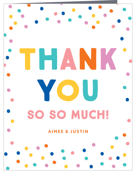 Our Partay Time Thank You Cards are the perfect way to show your appreciation for the attendance of your guests!