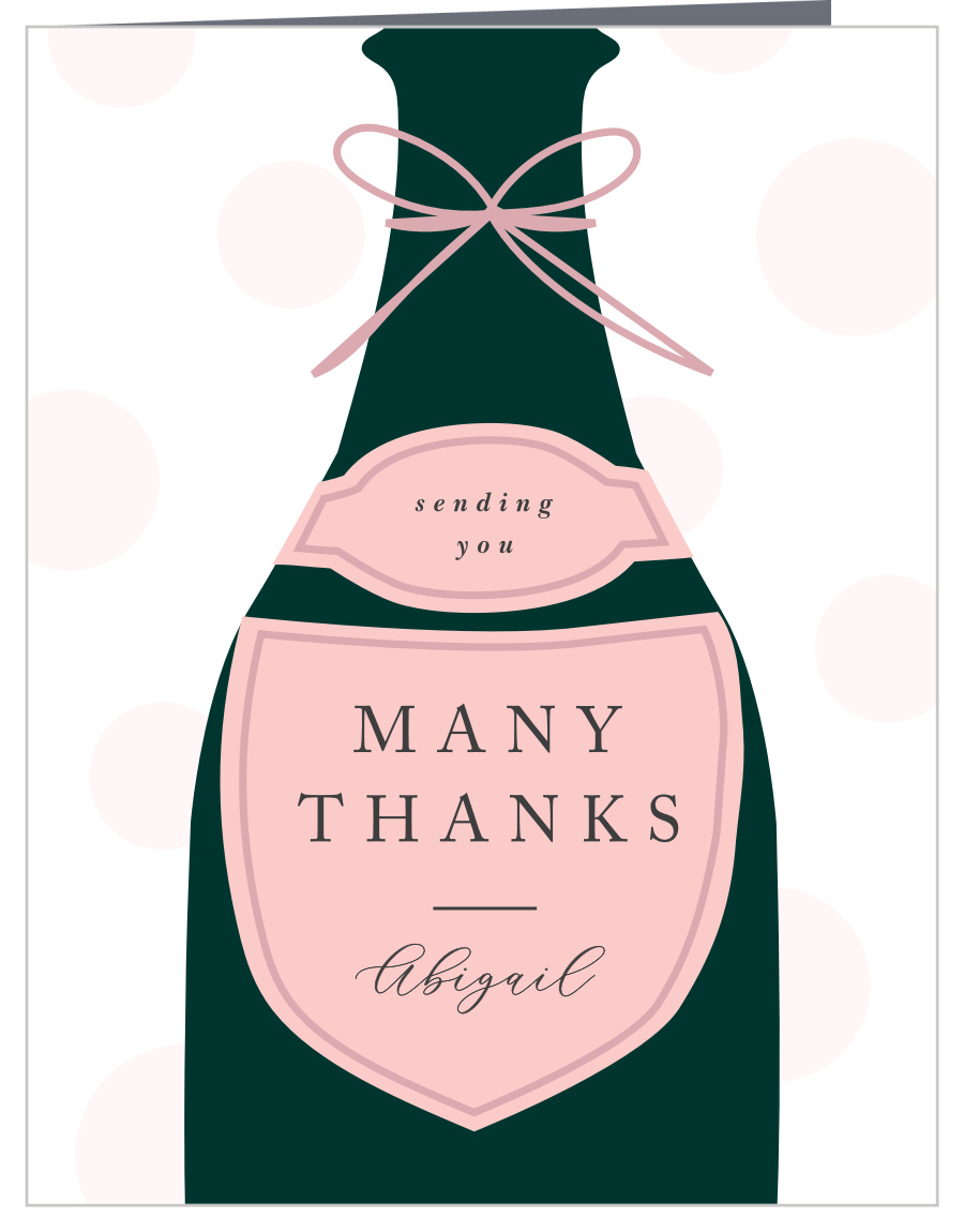 Bottle Service Milestone Birthday Thank You Cards