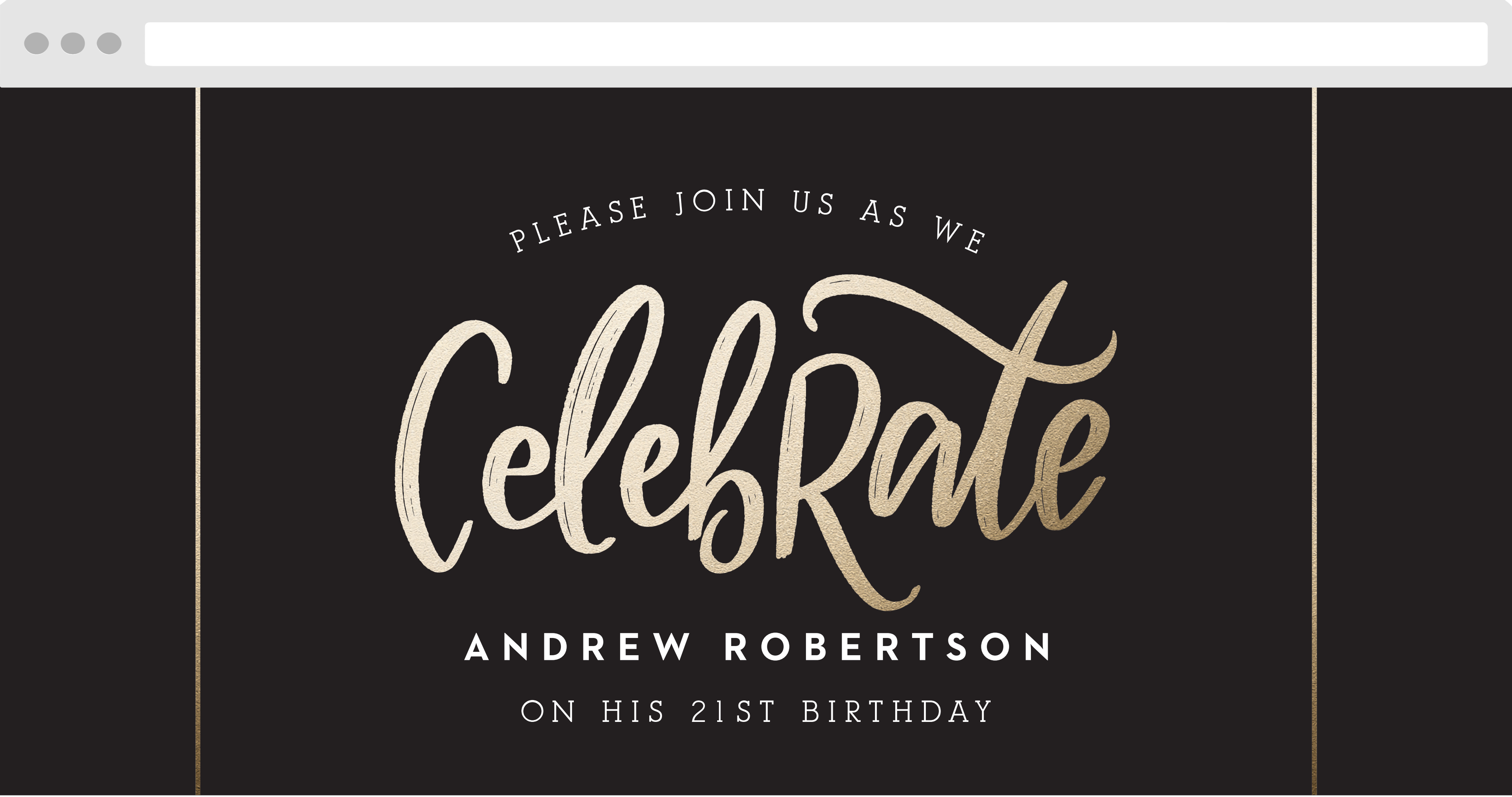 Golden Age Milestone Birthday Website