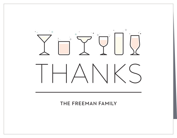 Thank everyone that made your fantastic party a success with our Cute Cocktails Thank You Cards.