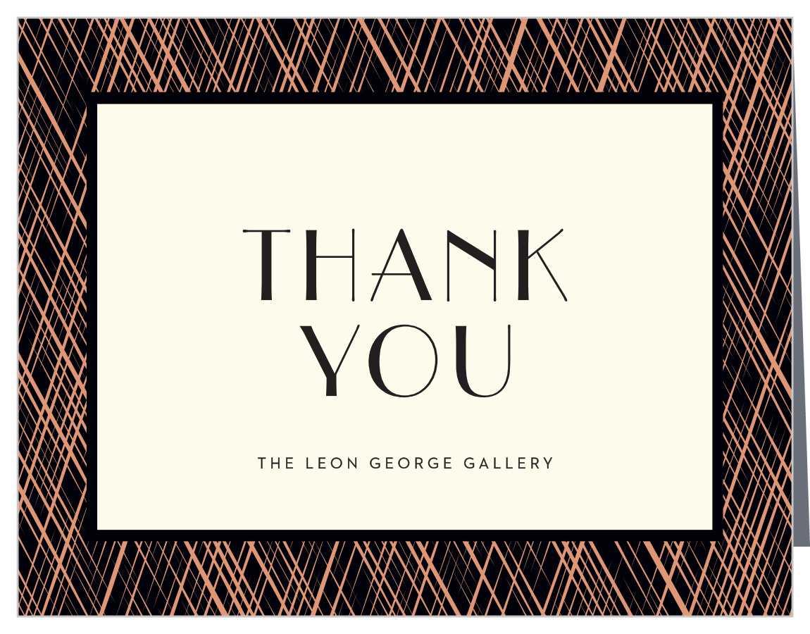 Crosshatch Frame Thank You Cards