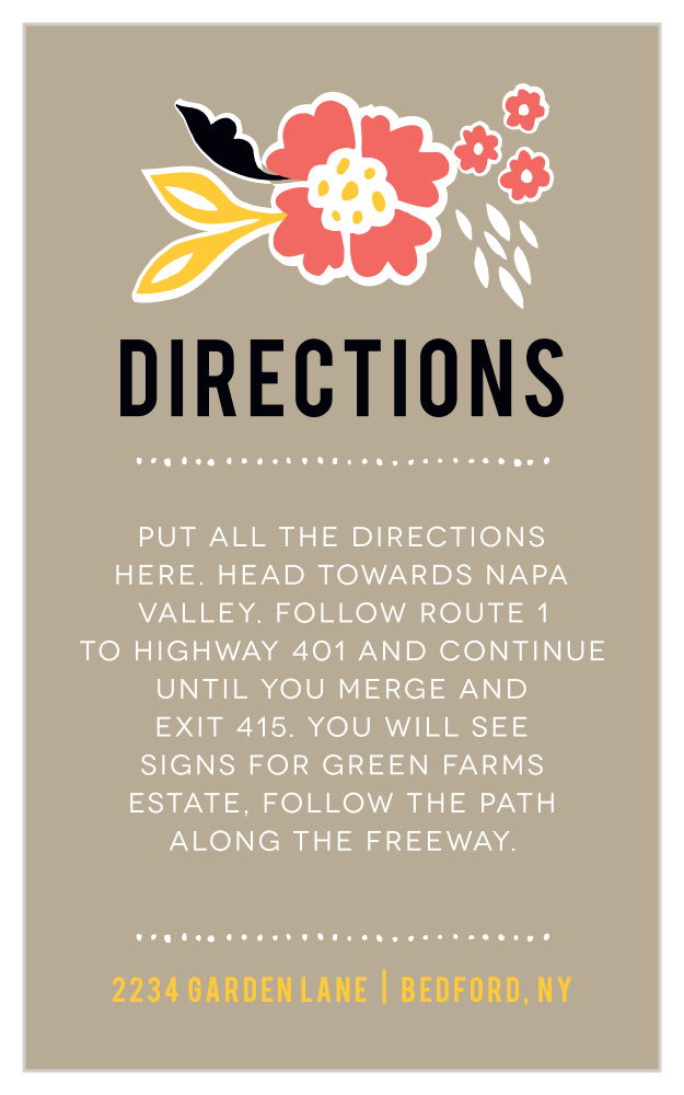 Flowering Love Direction Cards