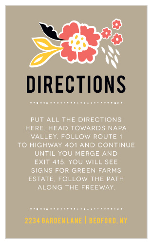 A perfect match for The Flowering Love Wedding invitation.