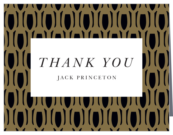 Send a bold thank you with our Champagne Deco Milestone Birthday Party Thank You Cards.