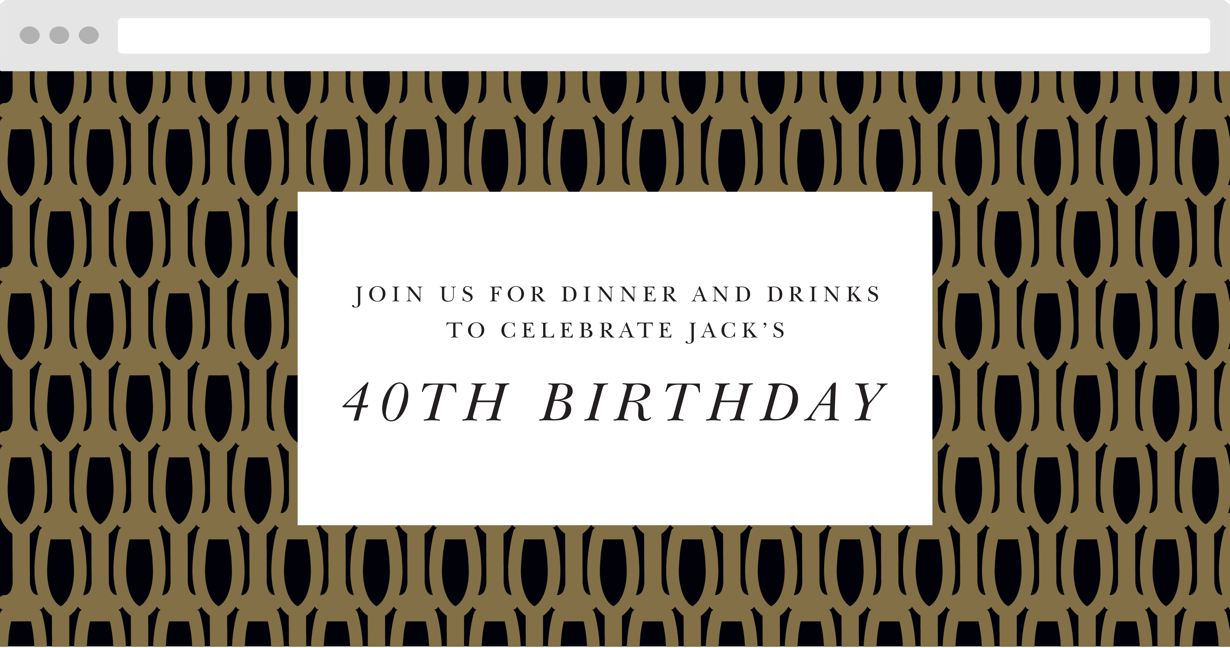 Champagne Deco Milestone Birthday Website