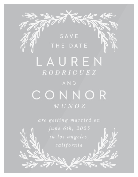 Our Gilded Frame Clear Save-The-Date Cards are the perfect way to stand out to your guests!
