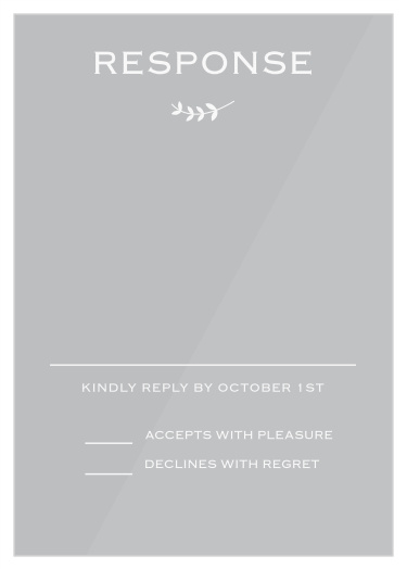 Get a headcount of who will attend your wedding with our Lovely Lettering Clear Response Cards. 