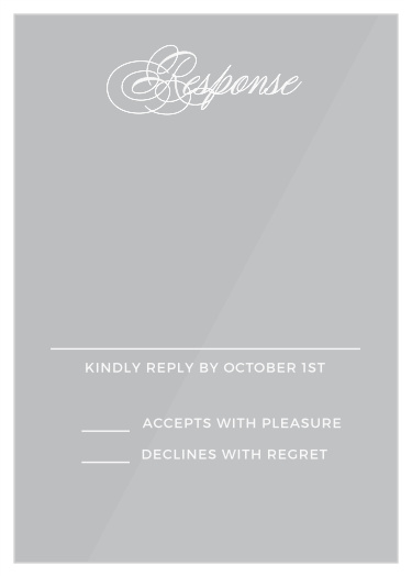 Our Monogram Simplicity Clear Response Cards compliment the rest of your invitation suite perfectly! 