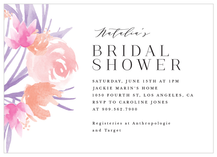 Bring your favorite people together to celebrate before your big day with our Watercolor Lilies Bridal Shower Invitations.
