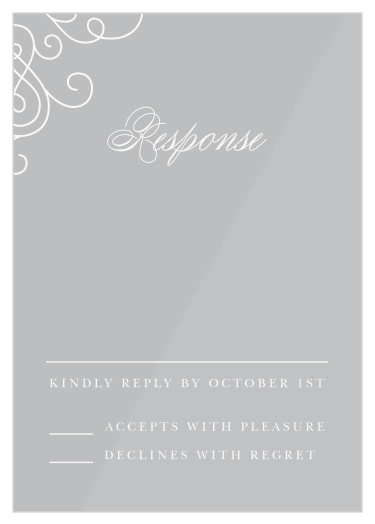 Gather info from your friends and family in a beautiful way with our Color of Love Clear Response Cards.