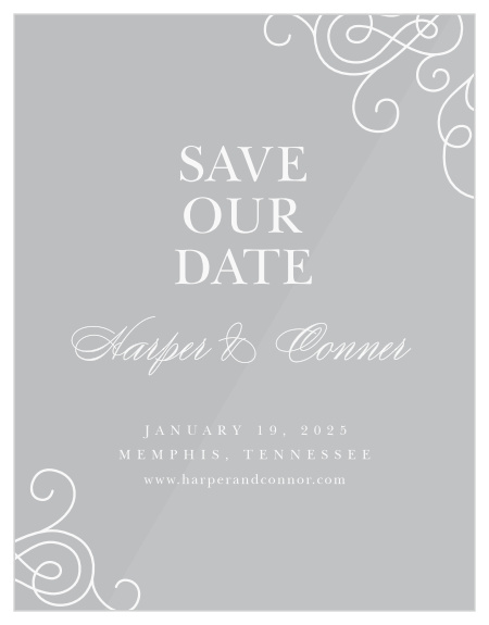 Spread news about your wedding in a classically romantic way with our Color of Love Clear Save the Date Cards. 
