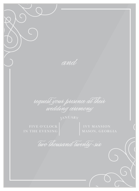 Spread news about your wedding in a classically romantic way with our Color of Love Clear Wedding Invitations.