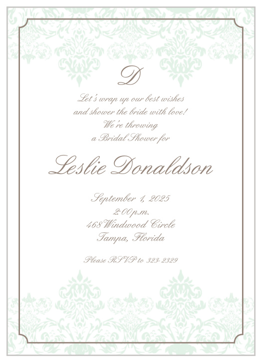 Customize this Sophisticated Bride Bridal Shower Invitation with all your favorite colors and even change the font to your liking! Personalize and view it instantly with our instant preview!