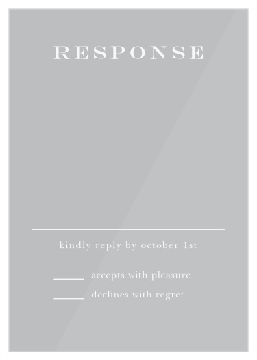 Our Peacock Flourish Clear Response Cards are the perfect way to collect a complete guest list from your family and friends!