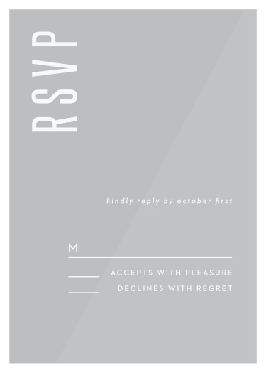 Our Minimal Print Clear Response Cards let you know how many of your close friends and family are planning to attend your wedding day.