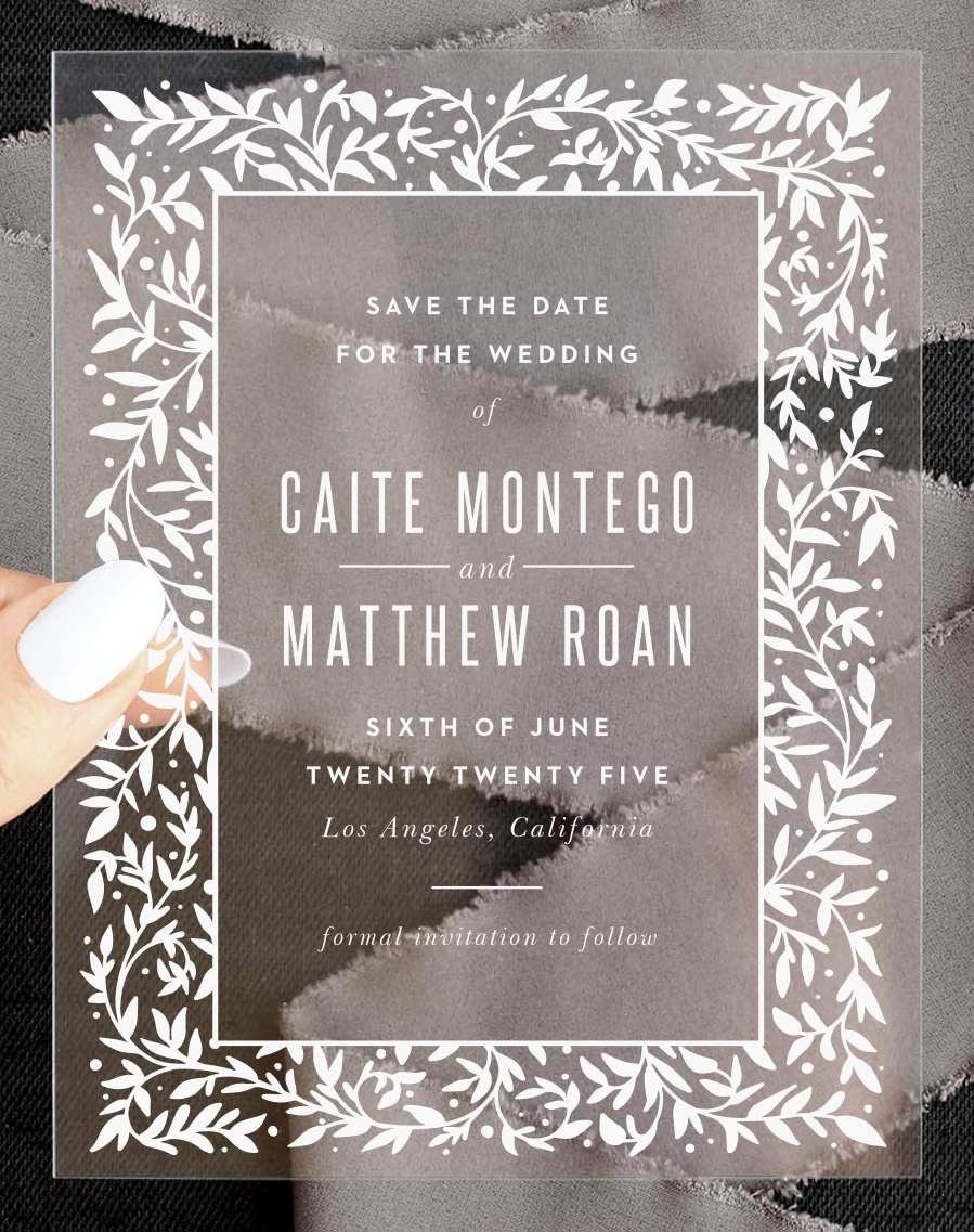 Medieval Library Clear Save the Date Cards