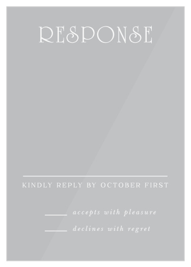 Our Irish Deco Clear Response Cards are a perfectly gorgeous way to announce your special day.