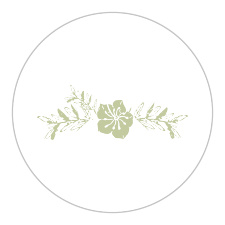 The Flowering Border logo square is the finishing touch to an already beautiful invitation suite.