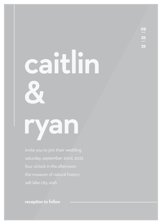 Your special day is coming up, be surrounded by your close friends and family when you utilize our Minimal Type Clear Wedding Invitations. 