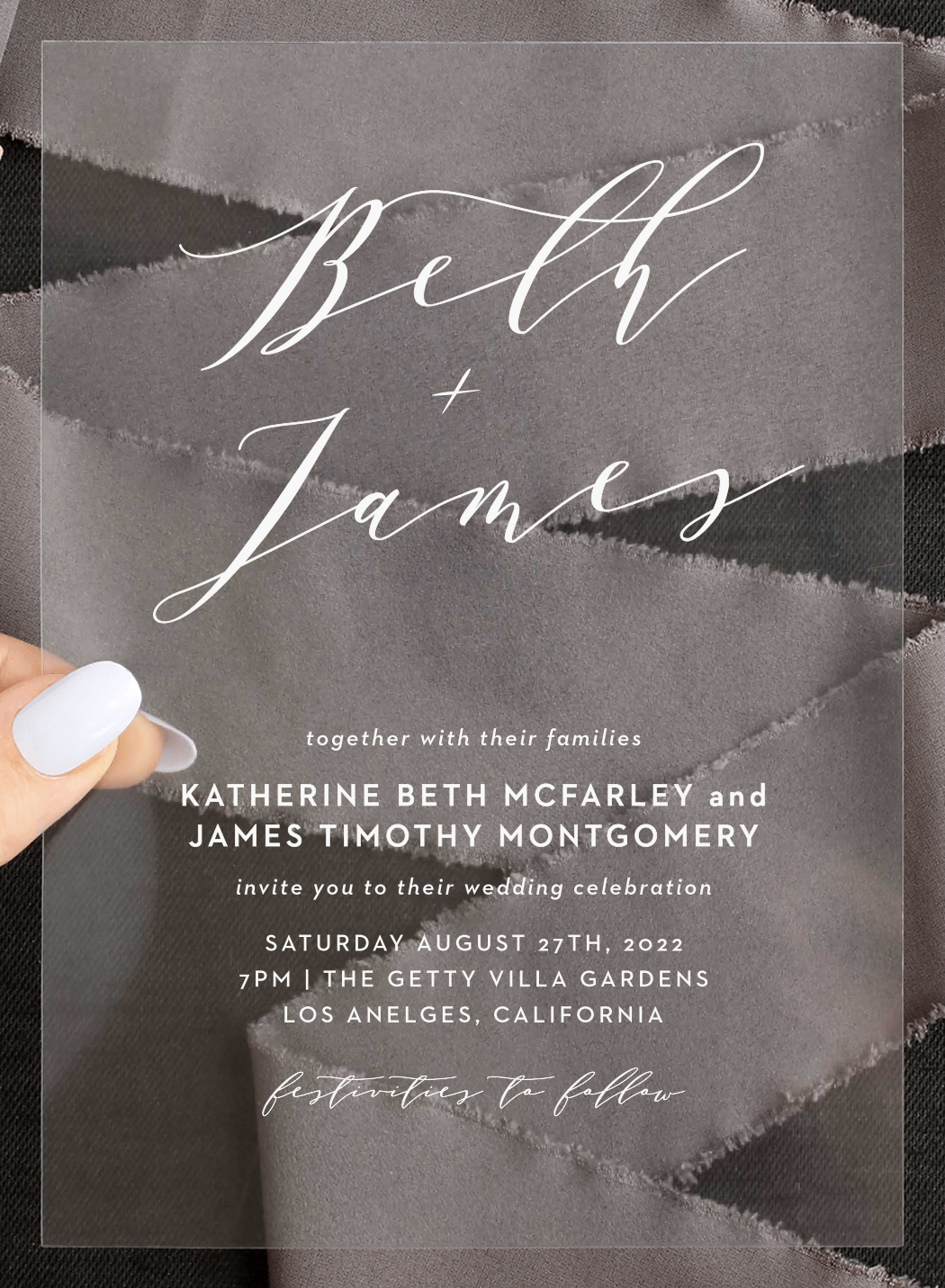 Ocean Spray Clear Wedding Invitations