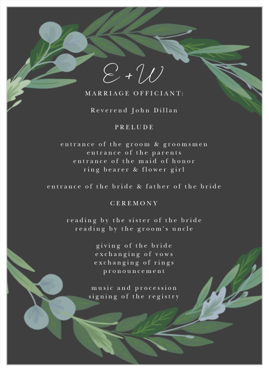 Our Bloom Abound Wedding Programs are elegantly rustic, meant to fit into your big day, no matter the color palette or theme!