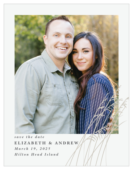 Our Sweet Carolina Wedding Save-the-Date Cards are a perfectly elegant way to announce the special day.