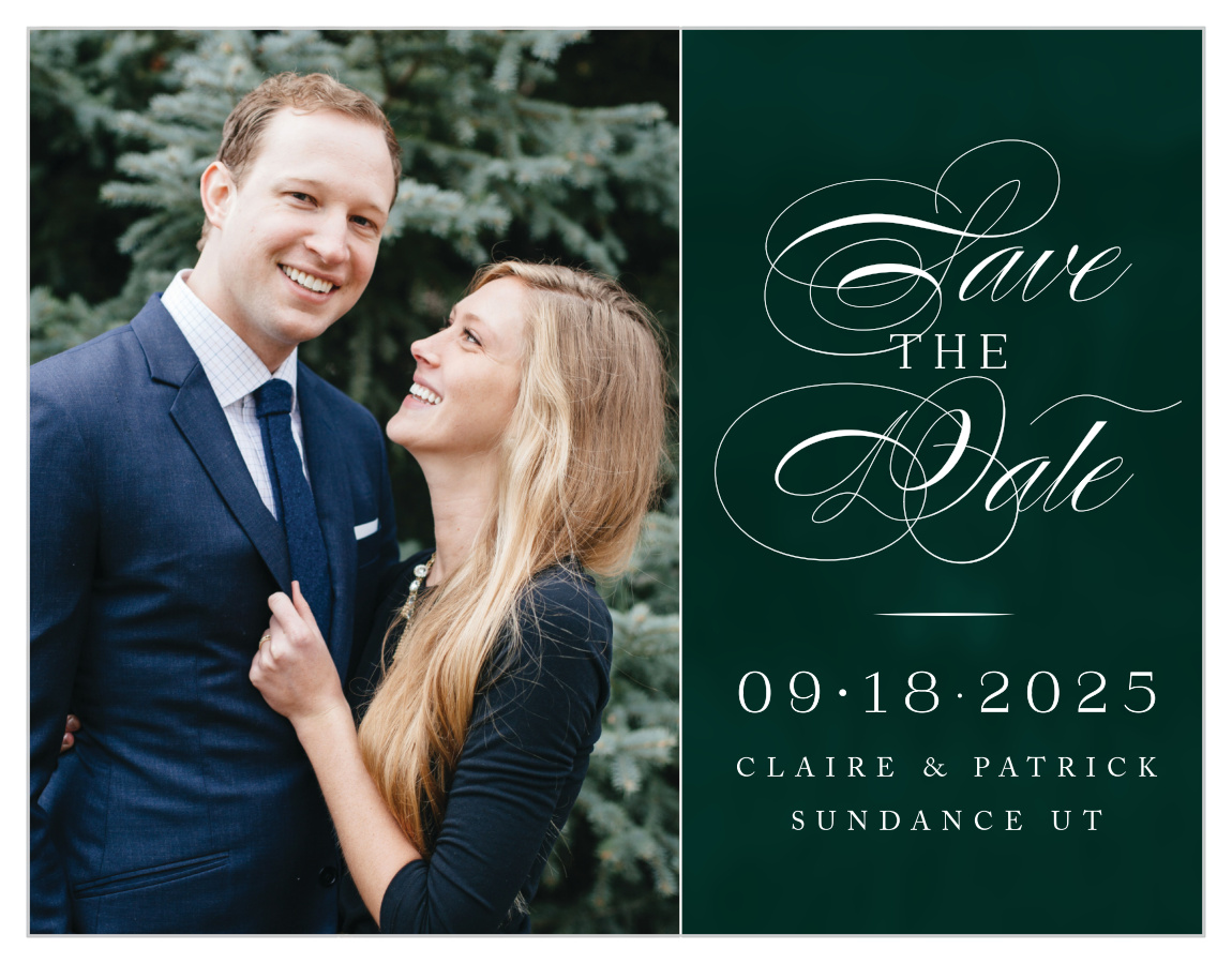 Formal Velveteen Save the Date Cards