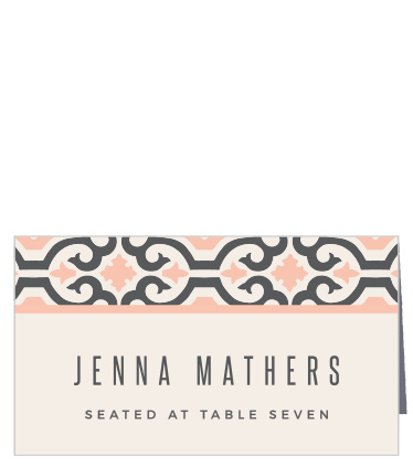 Announce your wedding in style with our Moroccan Medley Place Cards.