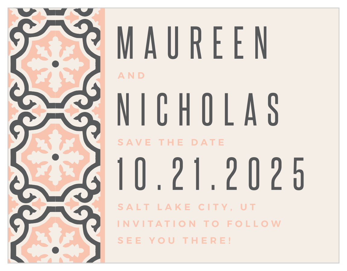 Moroccan Medley Save the Date Cards