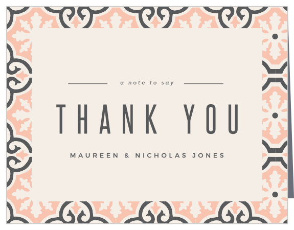 Thank your guests and supporters in style with our Moroccan Medley Thank You Cards. 