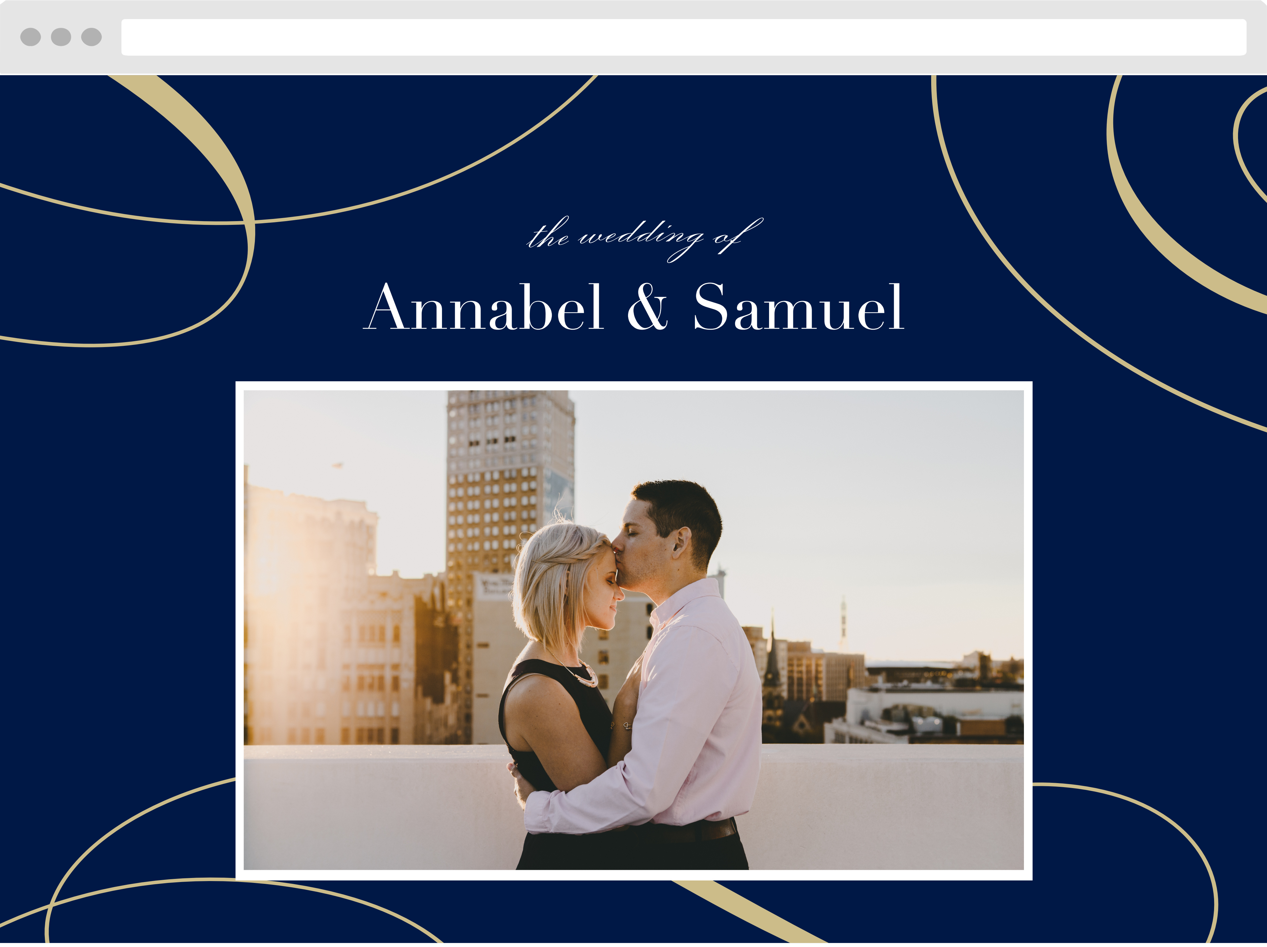 Twirling Ribbons Wedding Website
