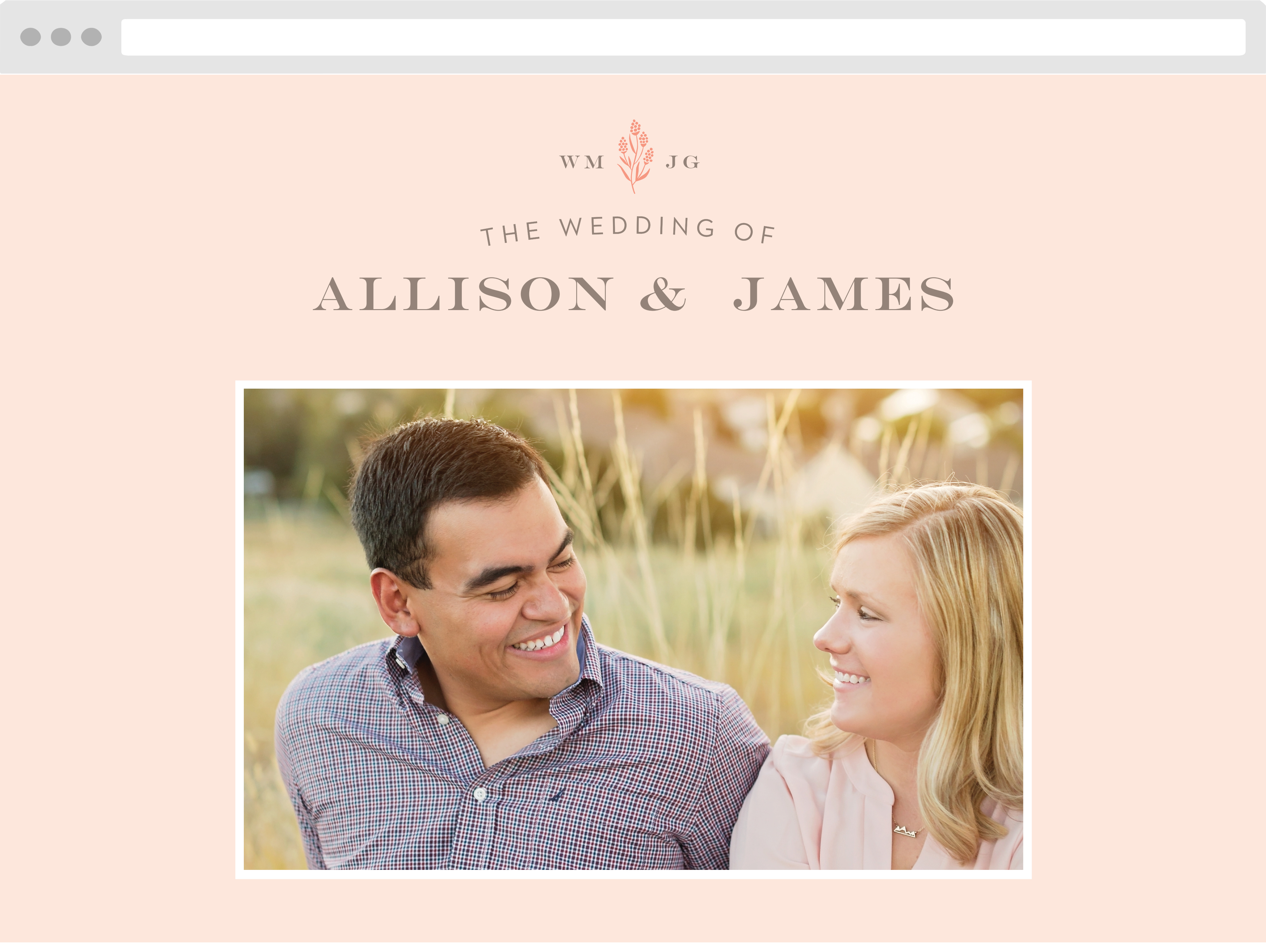 Gilded Hyacinth Wedding Website