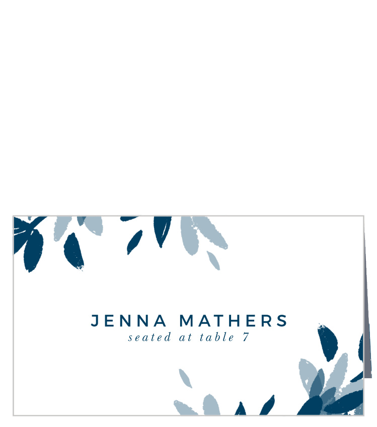 Textured Leaves Place Cards