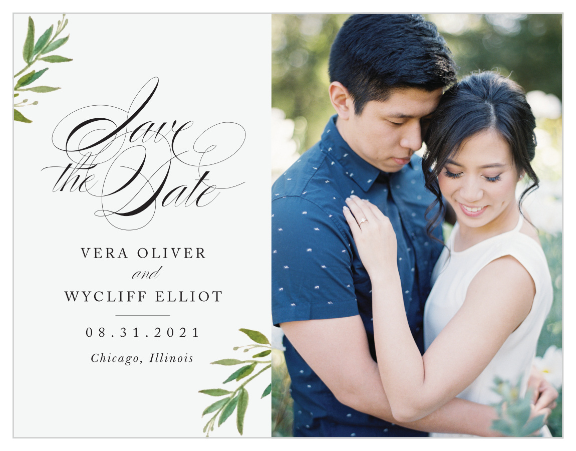 Elegant Vines Save the Date Cards