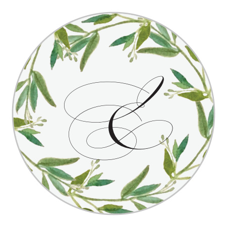 Elegant Vines Wedding Stickers