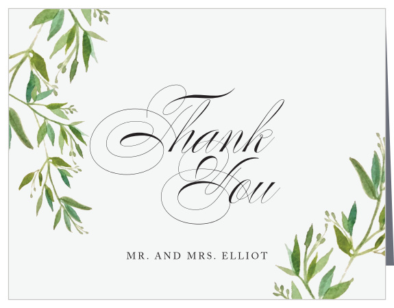 Choose our Elegant Vines Wedding Thank You Cards to show your appreciation to all the guests that attended your event!