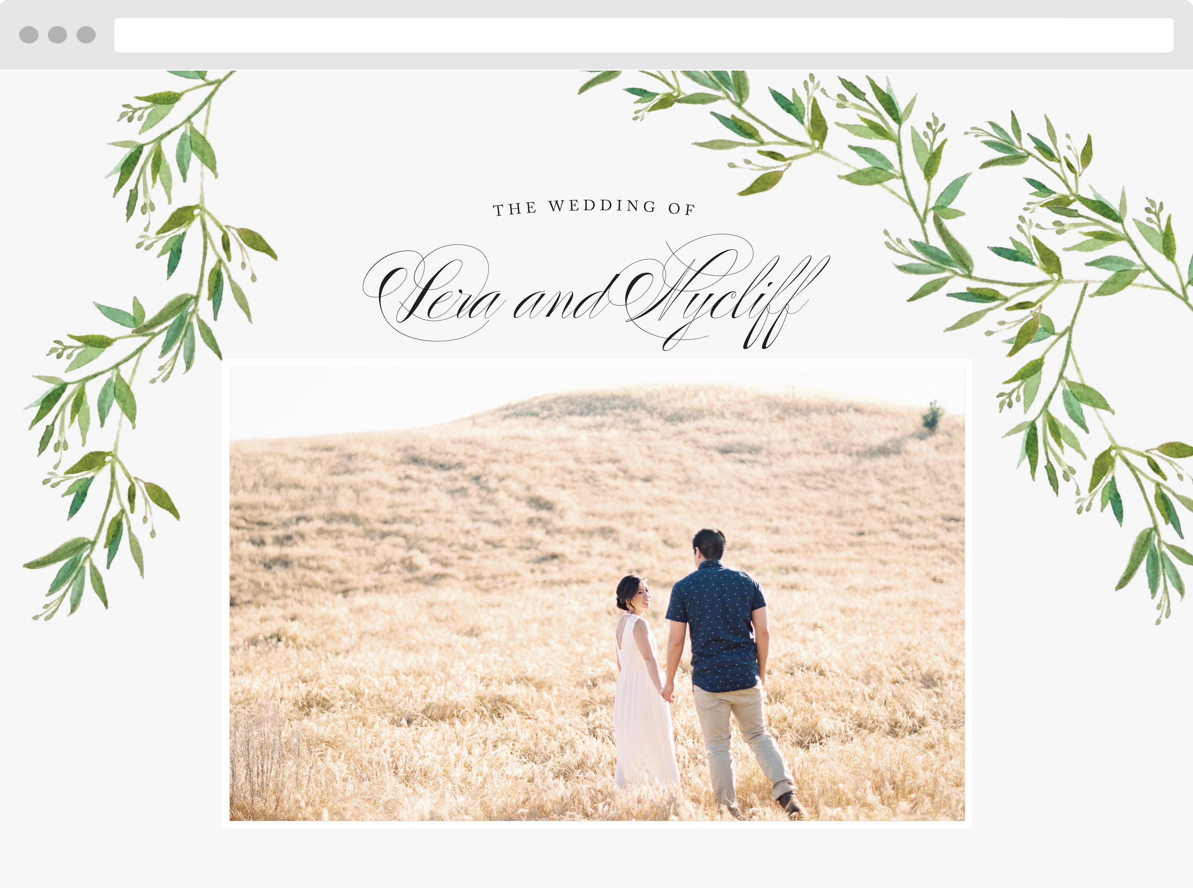 Elegant Vines Wedding Website