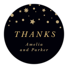 Seal envelopes or gift family and friends with a memento of your special day with our Shining Bright Wedding Stickers.
