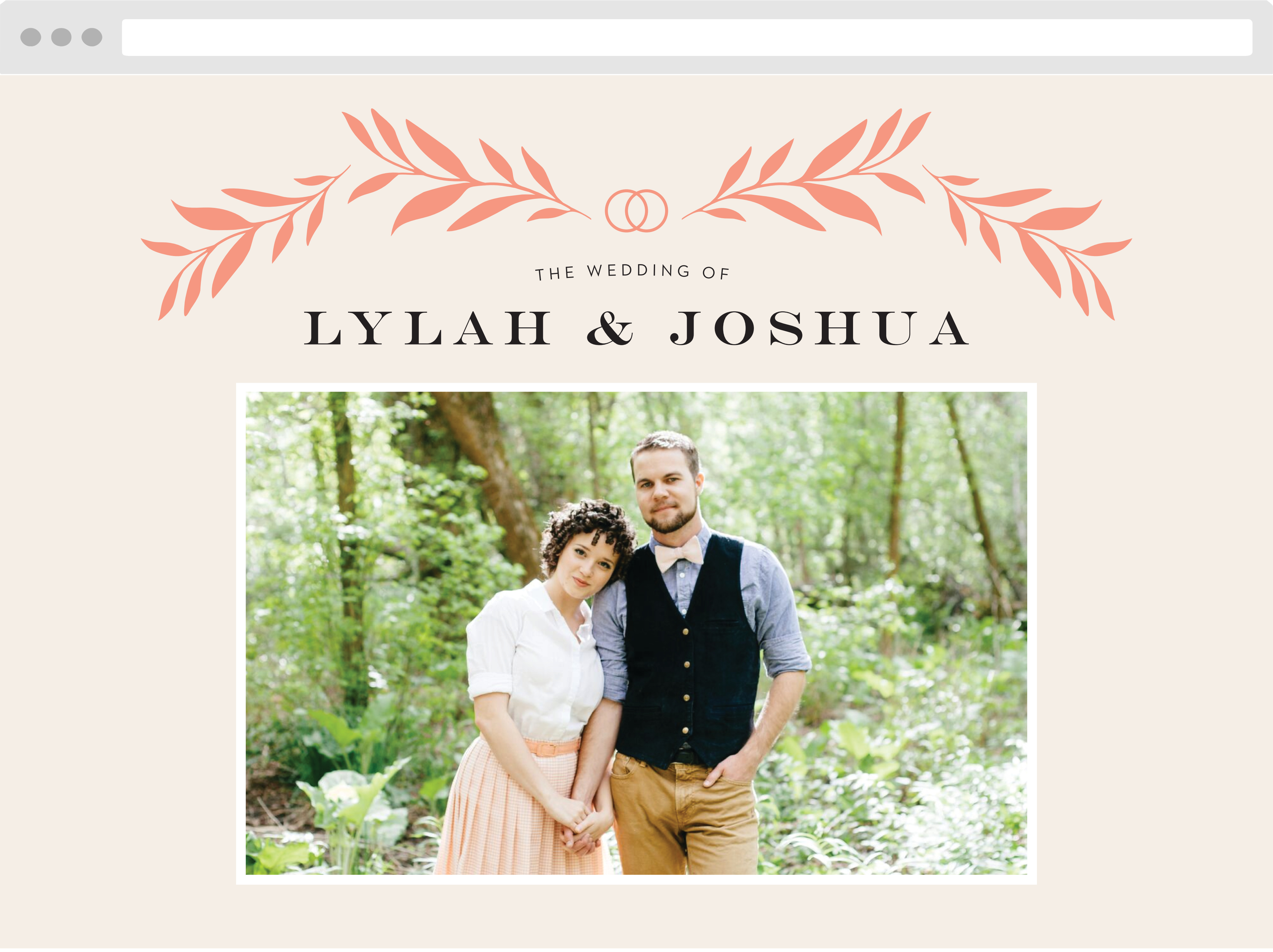 Shining Laurels Wedding Website