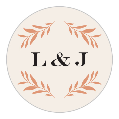 Shining Laurels Wedding Stickers