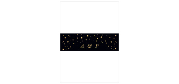 Our Shining Bright Wedding Belly Bands are a stylish way to keep your wedding suite neatly organized!
