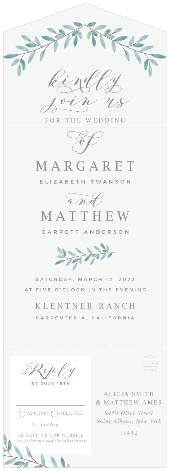 Our Abundant Branches Seal & Send Wedding Invitations are the perfect way to surround yourself with your friends and family for your big day!