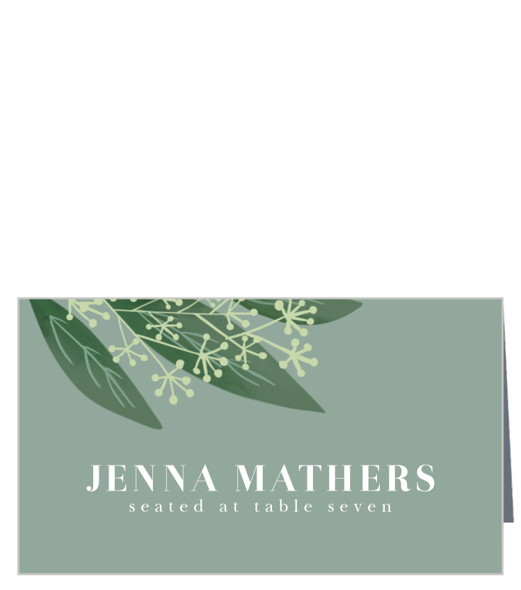 Simple Greenery Place Cards