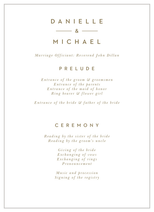 Guide your family and friends through every step of your ceremony with our Garden of Greenery Wedding Programs.