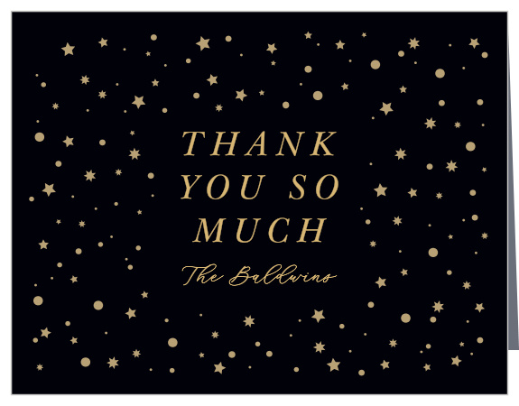 The support and presence of family and friends on your special day meant a lot to you, show them your appreciation with our Shining Bright Wedding Thank You Cards.