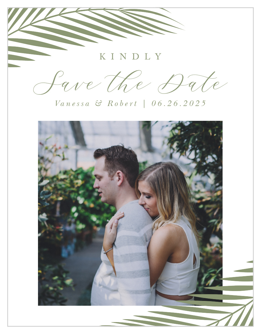 Palm Love Save the Date Cards