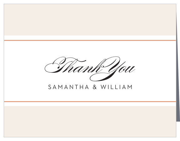 Thank your guests and supporters with straightforward elegance with our Napoli Mod Wedding Thank You Cards.