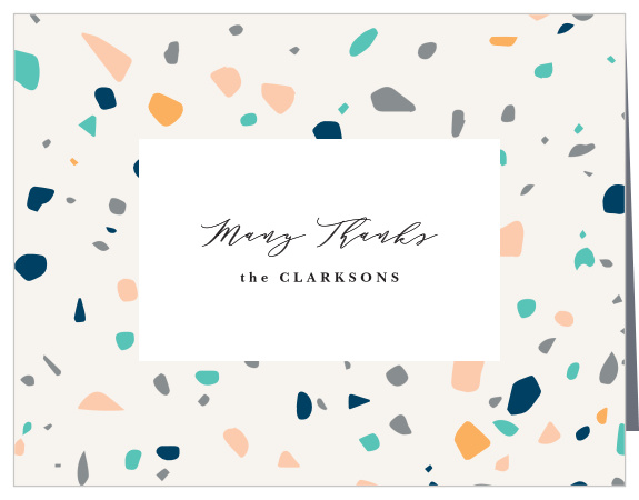 Let your guests know how much you appreciate their support in your event with our Grand Terrazo Wedding Thank You Cards!