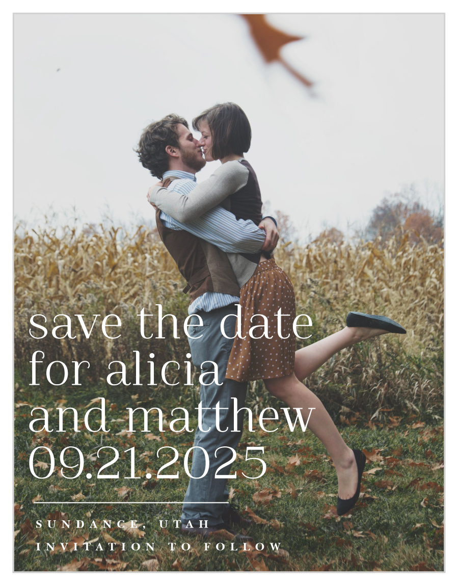Simple Headline Save the Date Cards