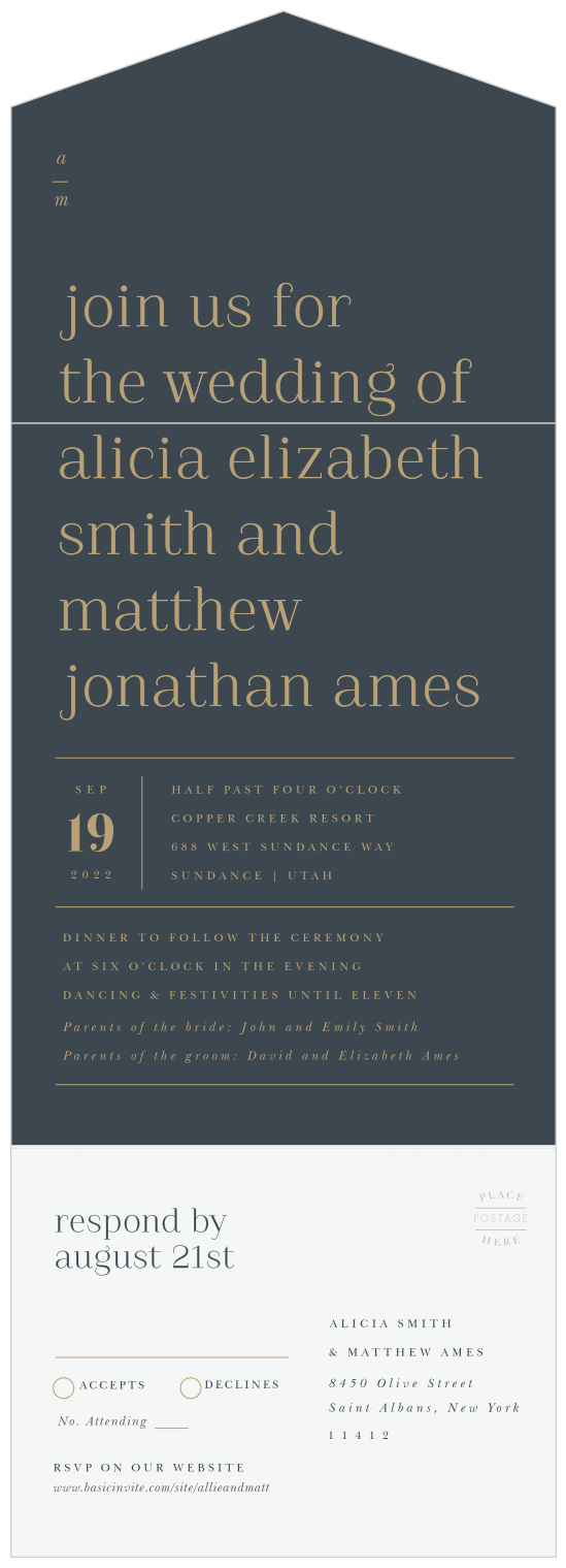 The perfect wedding invite is here! Our Simple Headline Seal & Send Wedding Invitations are everything you have beenlooking for!